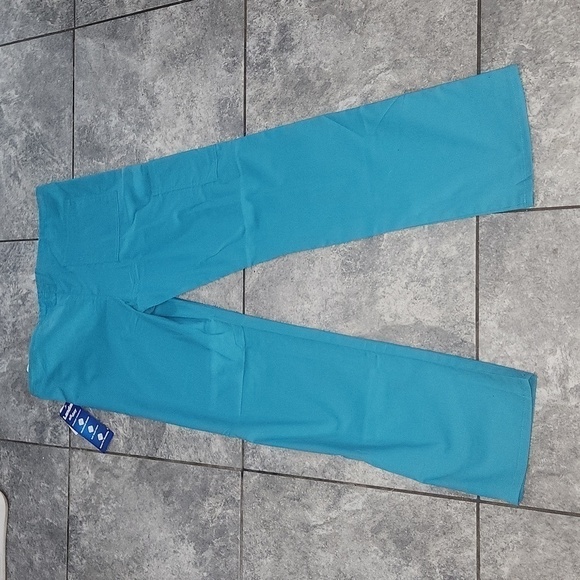 LANDAU Teal Scrub Pants Size XS/S  with Scrub Cap NWT - Picture 7 of 8